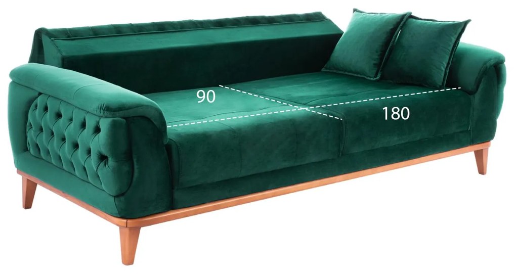 Καναπές - Κρεβάτι Bennington 3θέσιος Κυπαρισσί 240x95x80 εκ. 240x95x80 εκ.
