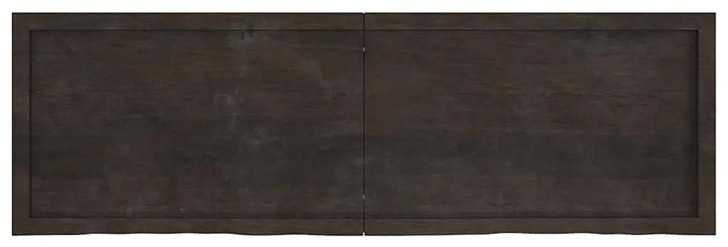 vidaXL Πάγκος Μπάνιου Σκούρο Καφέ 160x50x(2-4) εκ. Επεξεργ. Μασίφ Ξύλο