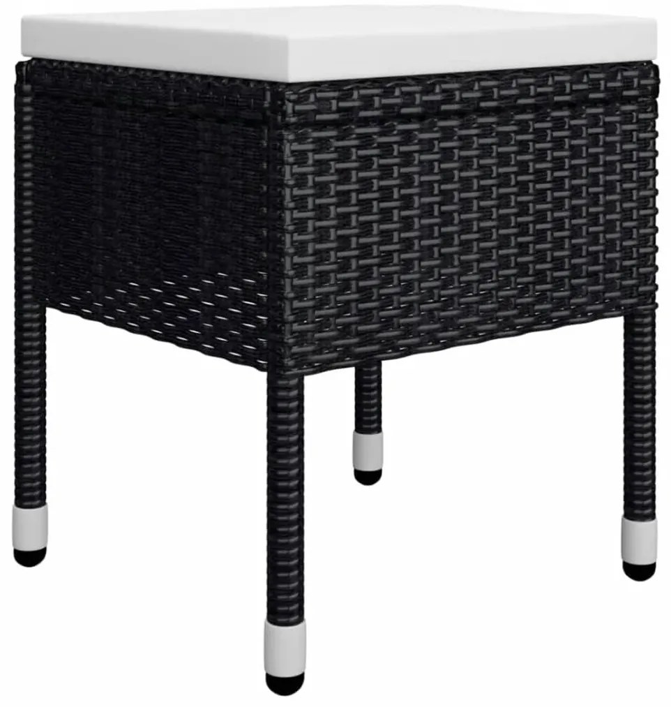 vidaXL Σετ Τραπεζαρίας Κήπου 5 Τεμαχίων Μαύρο