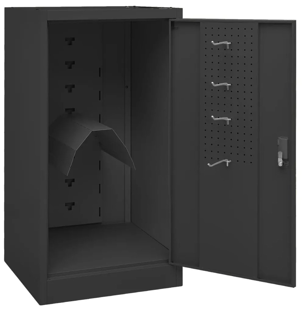 vidaXL Ντουλάπα για Σέλα Ανθρακί 53 x 53 x 105 εκ. Ατσάλινη