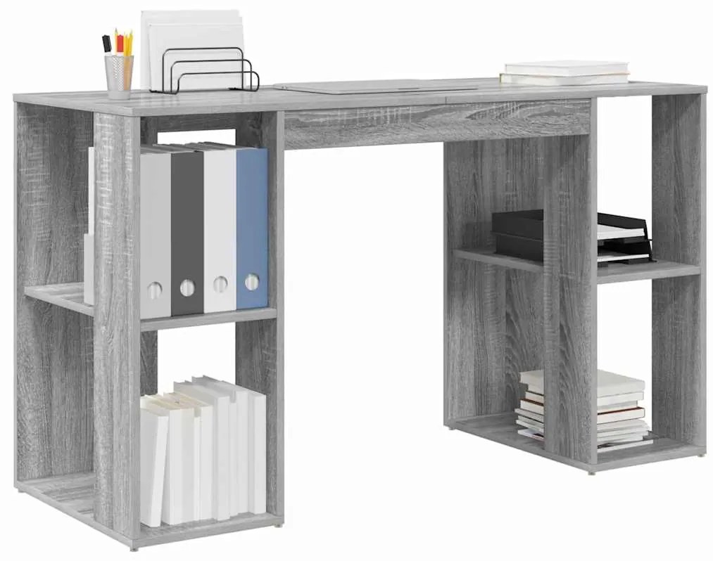 vidaXL Γραφείο Γκρίζο Σονομα 130 x 50.5 x 75 εκ Επεξεργασμένο ξύλο