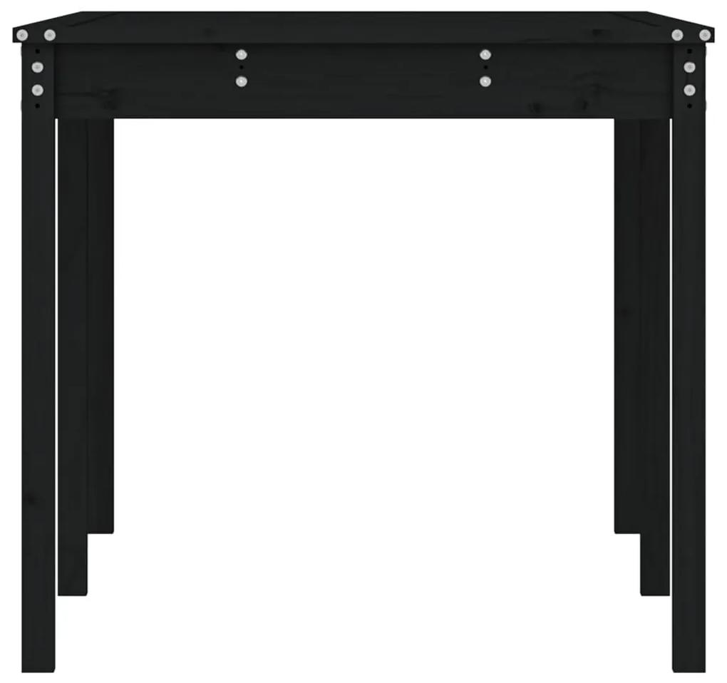 vidaXL Τραπέζι Κήπου Μαύρο 159,5x82,5x76 εκ. από Μασίφ Ξύλο Πεύκου