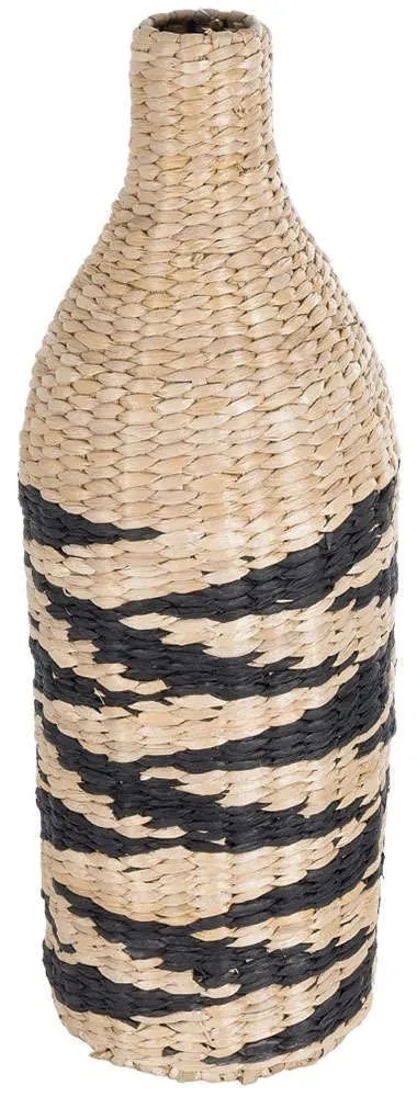 Βάζο - Κασπώ Πλεκτό Aqaba 21243 Φ20x60cm Natural-Black Globostar Wood