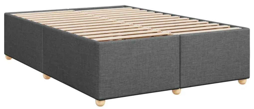 ΚΡΕΒΑΤΙ BOXSPRING ΜΕ ΣΤΡΩΜΑ ΣΚΟΥΡΟ ΓΚΡΙ 140X190 ΕΚ. ΥΦΑΣΜΑΤΙΝΟ 3286690