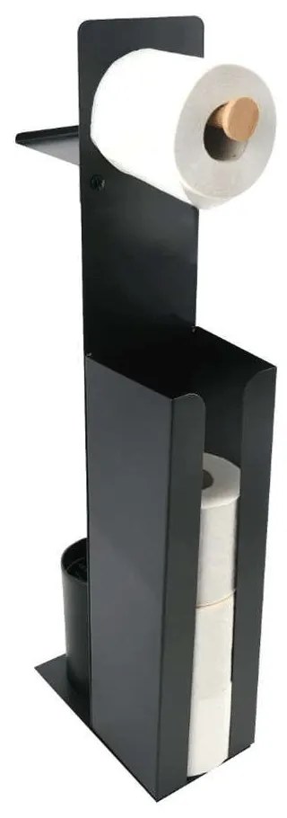 Βάση Χαρτιού Επιδαπέδια &amp; Πιγκάλ 07490.001 22,1x12,2x66,5cm Black Steel,Bamboo