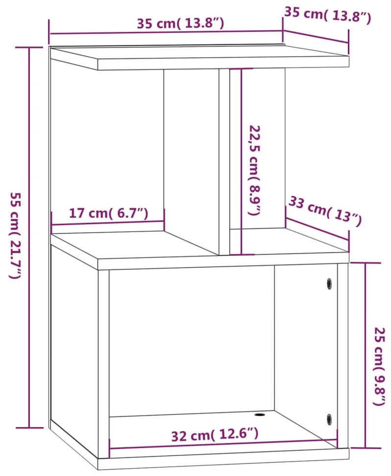 ΚΟΜΟΔΙΝΑ 2 ΤΕΜ. ΚΑΦΕ ΔΡΥΣ 35X35X55 ΕΚ. ΑΠΟ ΕΠΕΞΕΡΓΑΣΜΕΝΟ ΞΥΛΟ 815188