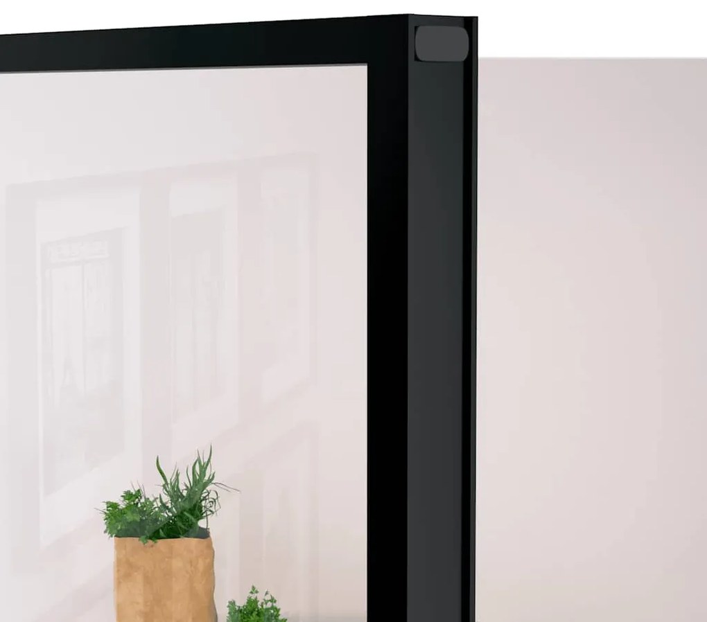 vidaXL Εσωτερική Πόρτα 83x201,5 εκ. Ψημένο Γυαλί και  Λεπτό Αλουμίνιο