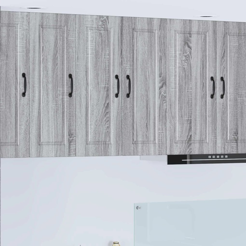 vidaXL Ντουλάπα Κουζίνας με ράφι 2 pcs Γκρίζο Σονομα 30 x 31 x 80 εκ.