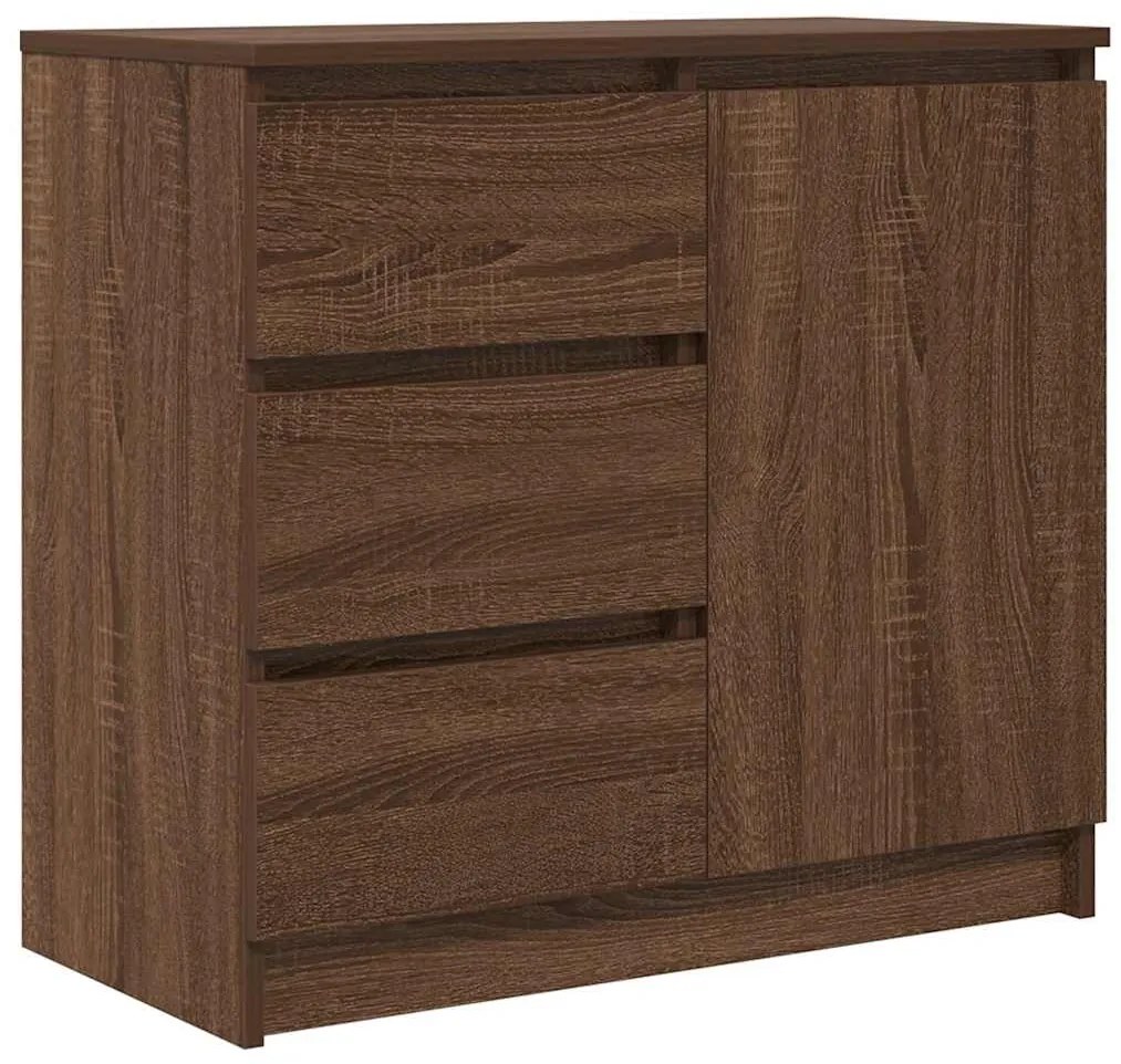 vidaXL Συρταριέρα με Συρτάρια καφέ δρυς 71x35x65 εκ. Επεξ. Ξύλο