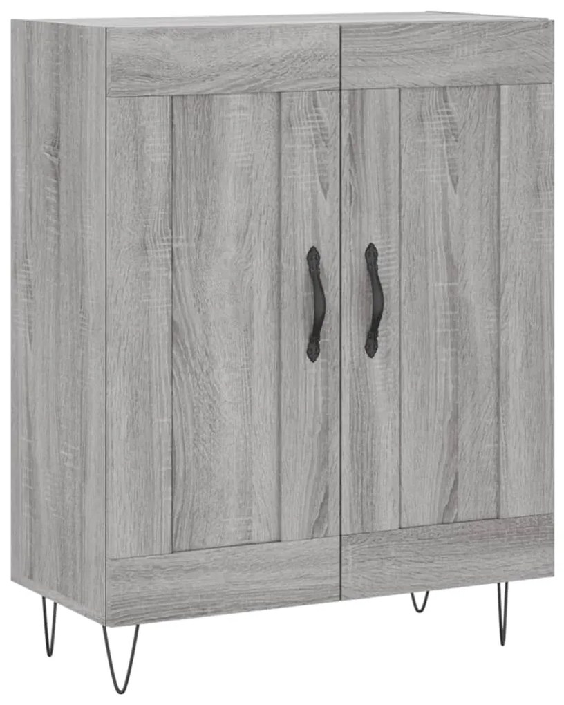 vidaXL Ντουλάπι Γκρι Sonoma 69,5 x 34 x 180 εκ. Επεξεργασμένο Ξύλο