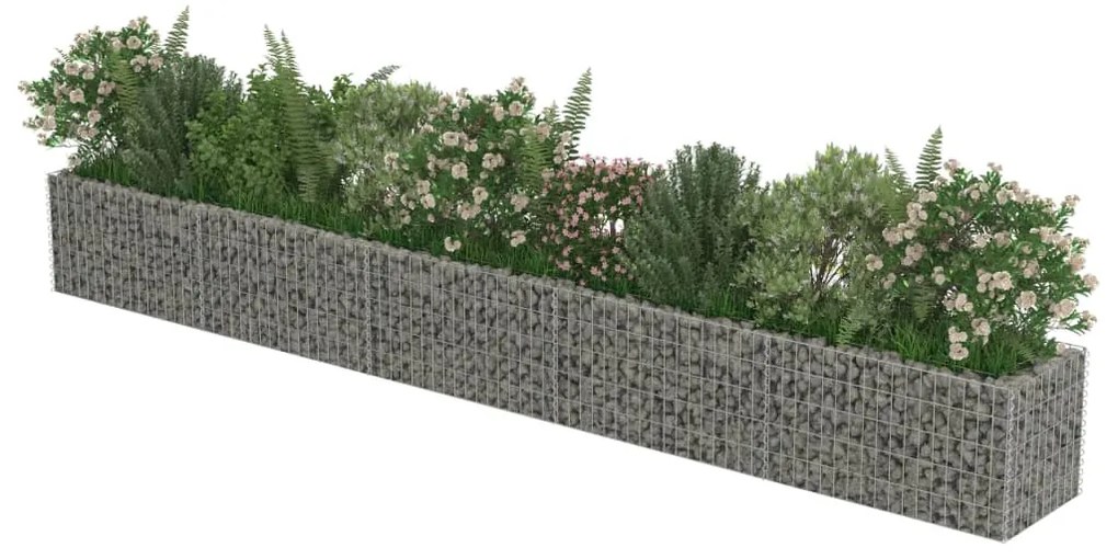 vidaXL Συρματοκιβώτιο-Γλάστρα Υπερυψωμένη 450x50x50 εκ. Γαλβ. Χάλυβας