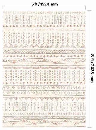 VEVOR Large Area Rug 5x8 ft Anti-Skid and Tear-Resistant Floor Mat Modern Beige