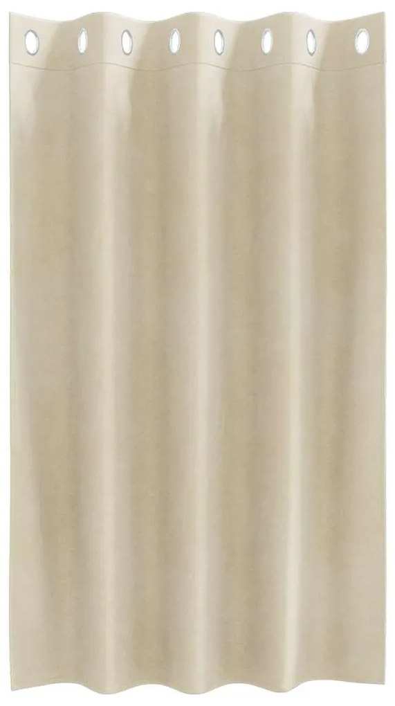 vidaXL Κουρτίνες με κουρτίνες 2 pcs Κρεμ 140 x 140 cm Βελούδο