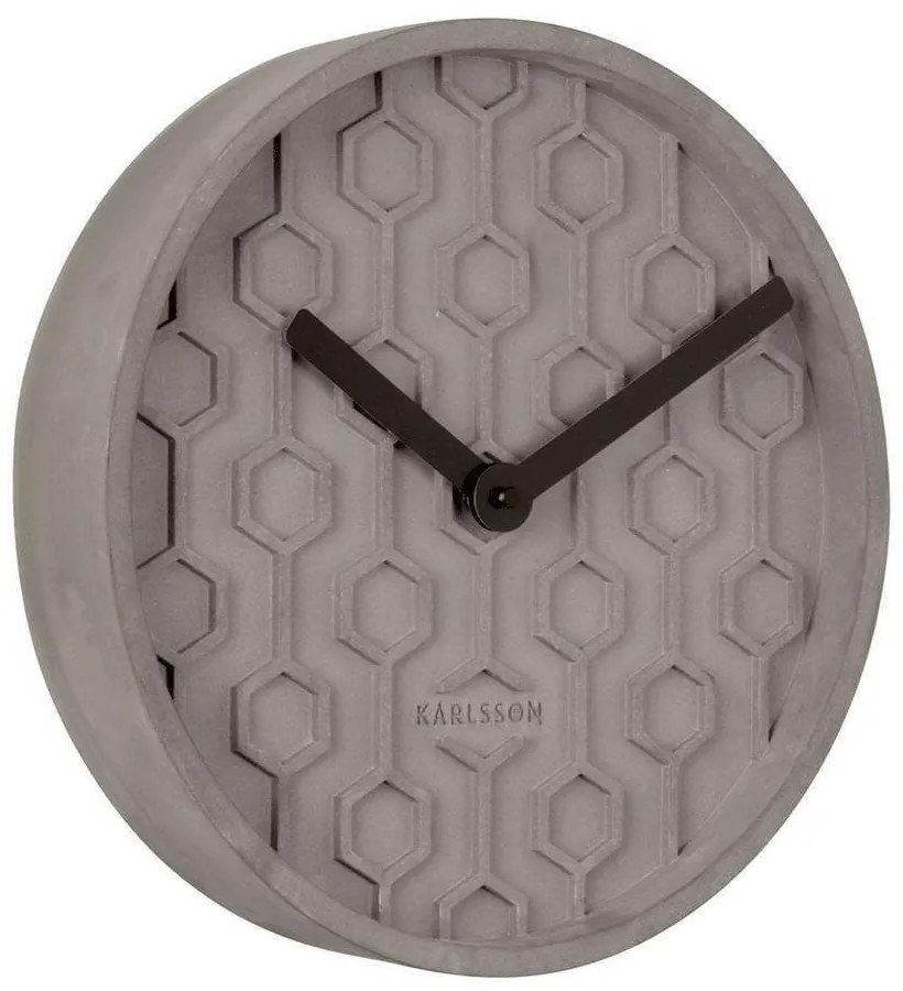 Ρολόι Τοίχου Honeycomb KA5869GY 31x5cm Grey Karlsson Cement