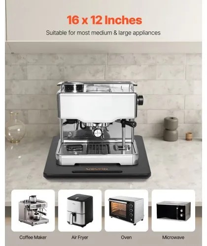 VEVOR Appliance Slider 16 x 12 in Sliding Tray for Coffee Maker Black