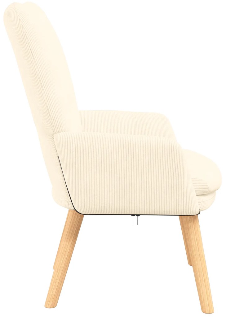 vidaXL Χαλαρωτική Πολυθρόνα Κρεμ 63 x 67 x 94 εκ. ύφασμα