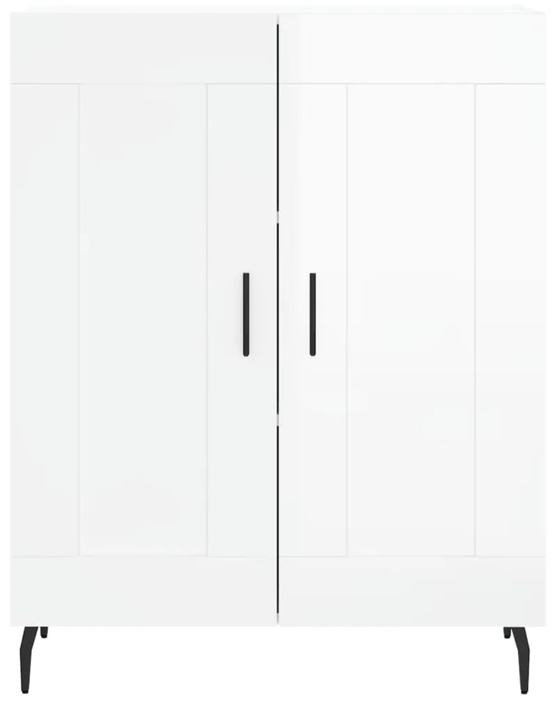 vidaXL Ντουλάπι Γυαλιστερό Λευκό 69,5x34x90 εκ. Επεξεργασμένο Ξύλο