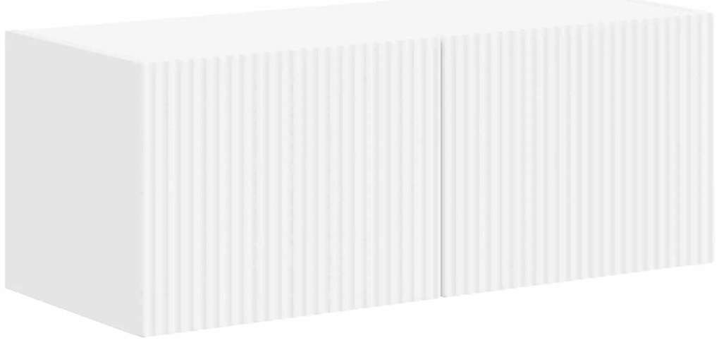 vidaXL Σετ επίπλου τηλεόρασης Επιτοίχιο 4 pcs Λευκό Επεξεργασμένο ξύλο