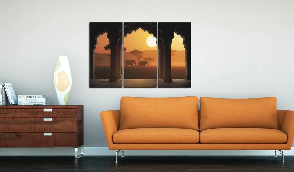 Πίνακας - The tranquillity of Africa - triptych - 120x80