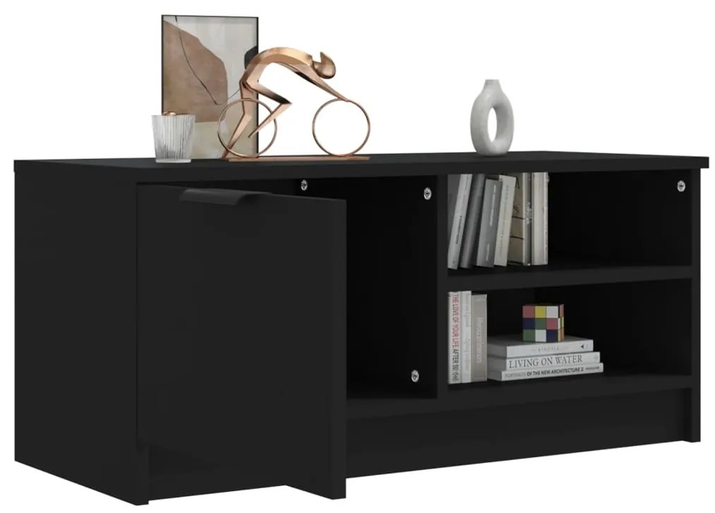 vidaXL Έπιπλο Τηλεόρασης Μαύρο 80 x 35 x 36,5 εκ. Επεξεργασμένο Ξύλο