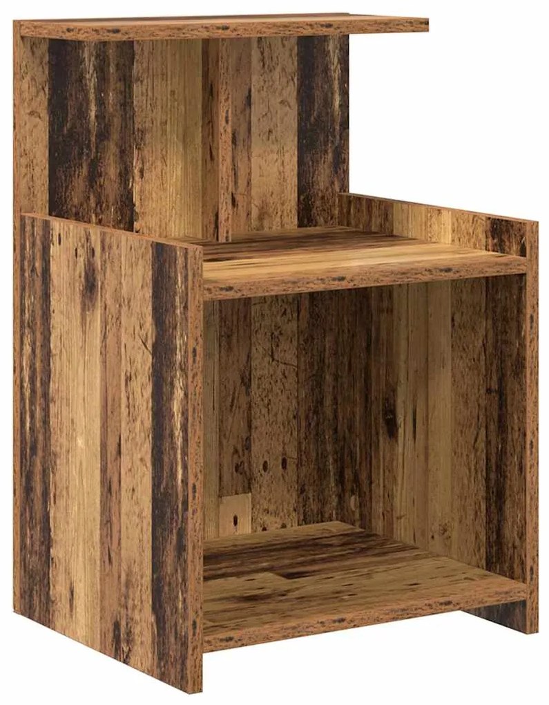 vidaXL Κομοδίνο 2 pcs Παλαιό ξύλο 40 x 35 x 60 εκ. Επεξεργασμένο ξύλο