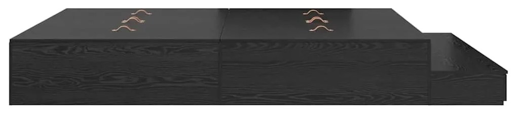 vidaXL Κρεβάτι με αποθηκευτικό χώρο με συρτάρι Μαύρη Οξυά 200 cm