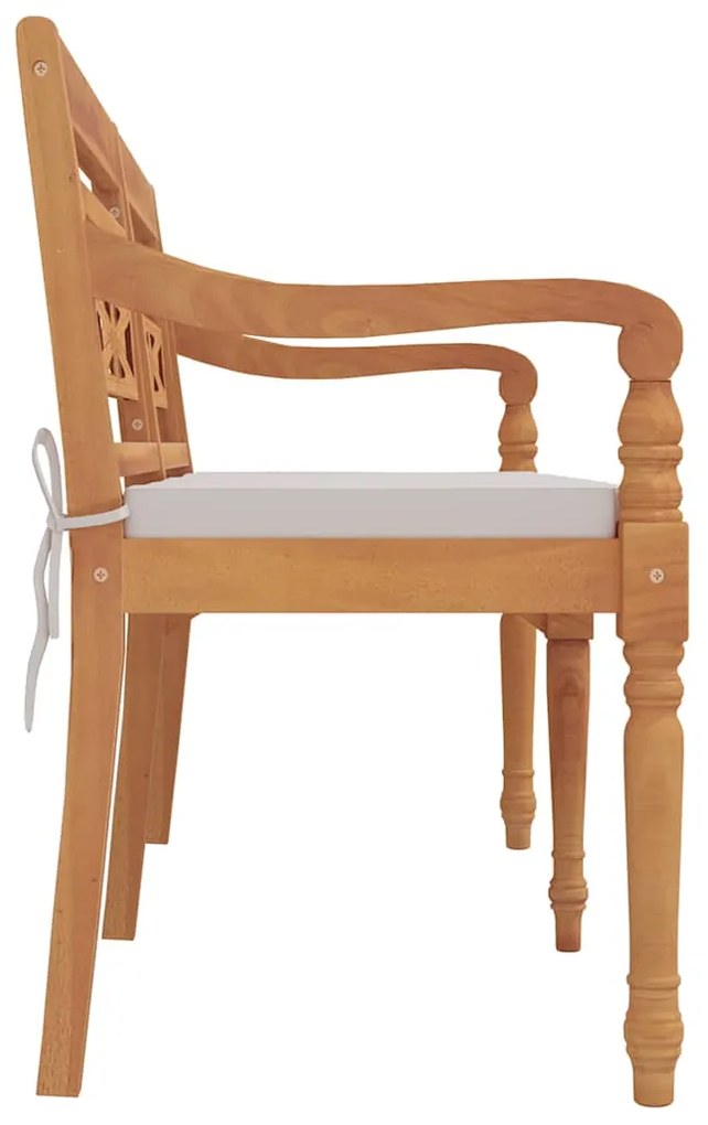 vidaXL Παγκάκι Batavia 150 εκ. από Μασίφ Ξύλο Teak με Μαξιλάρι