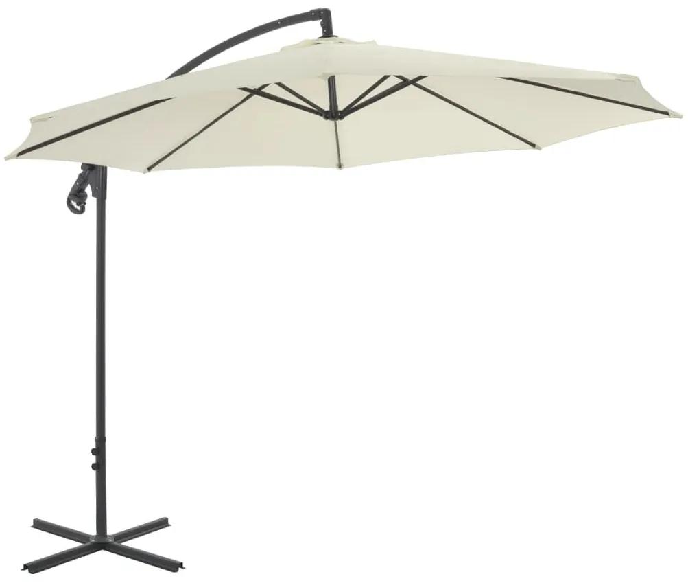 Ομπρέλα Κρεμαστή Χρώμα Άμμου 300 εκ. με Ατσάλινο Ιστό - Μπεζ