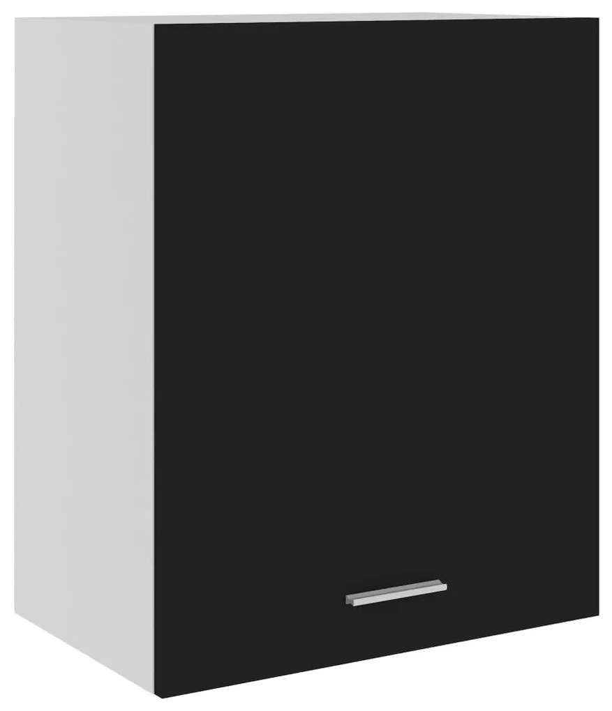 Ντουλάπι Κρεμαστό Μαύρο 50x31x60 εκ. από Επεξ. Ξύλο - Μαύρο