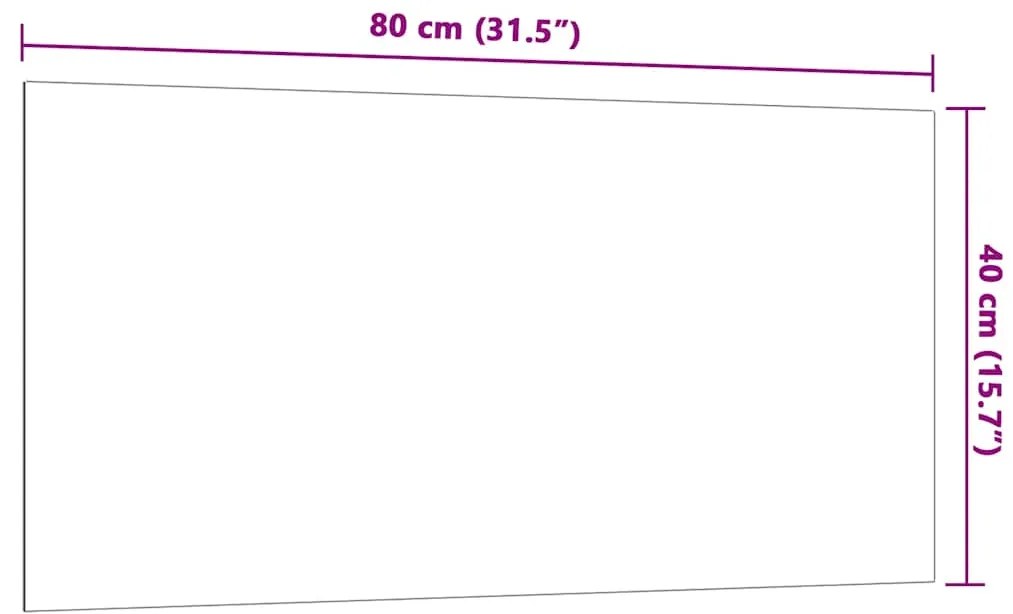 vidaXL Πίνακας Επιτοίχιος Μαγνητικός Λευκός 80 x 40 εκ. Ψημένο Γυαλί