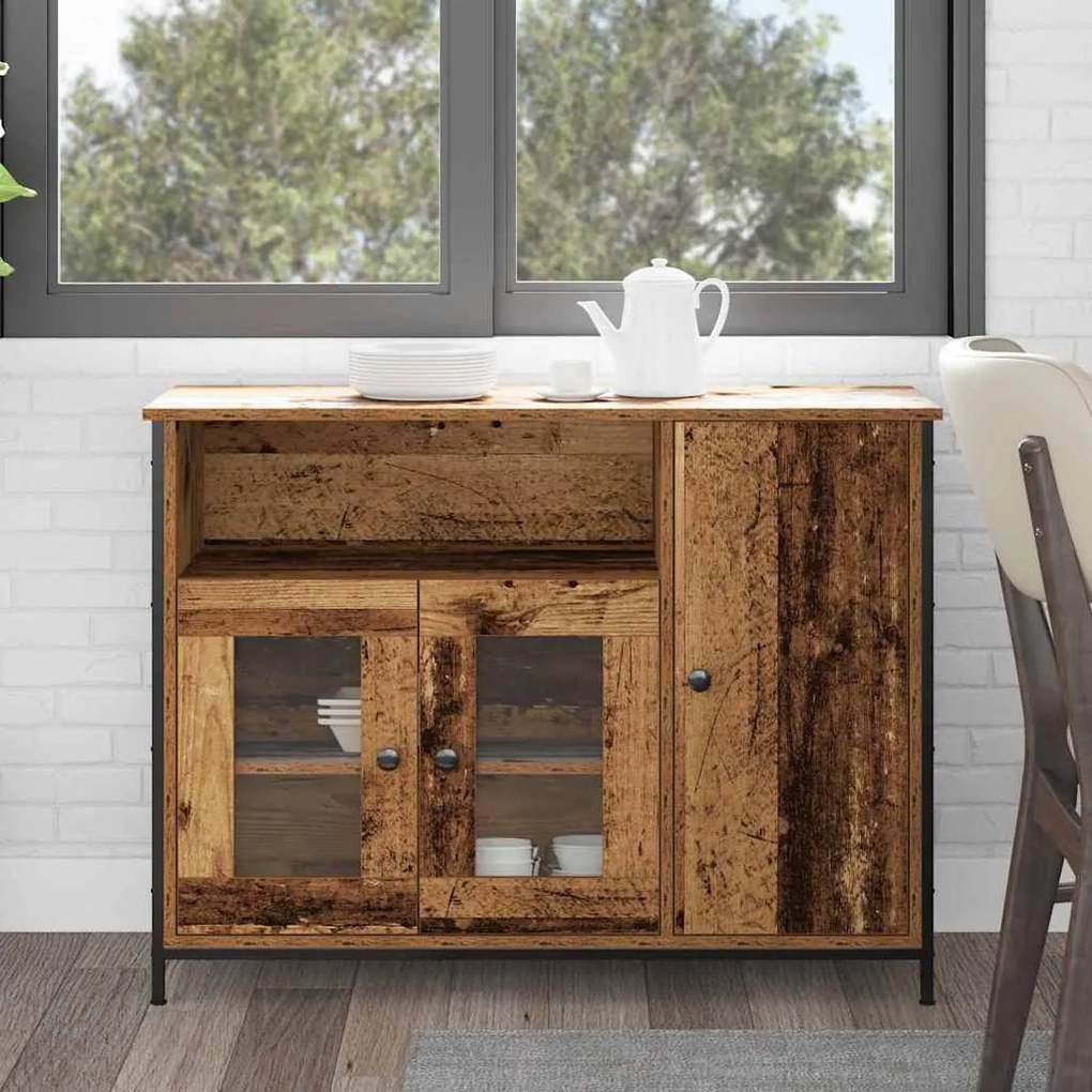 vidaXL Πλαϊνό γραφείο Παλαιό ξύλο 100 x 35 x 75 εκ. Επεξεργασμένο ξύλο