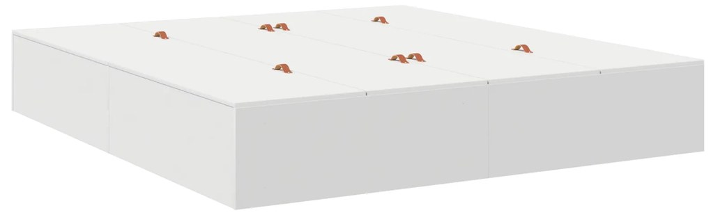 vidaXL Κρεβάτι Αποθήκης Λευκό 200x200 εκ.