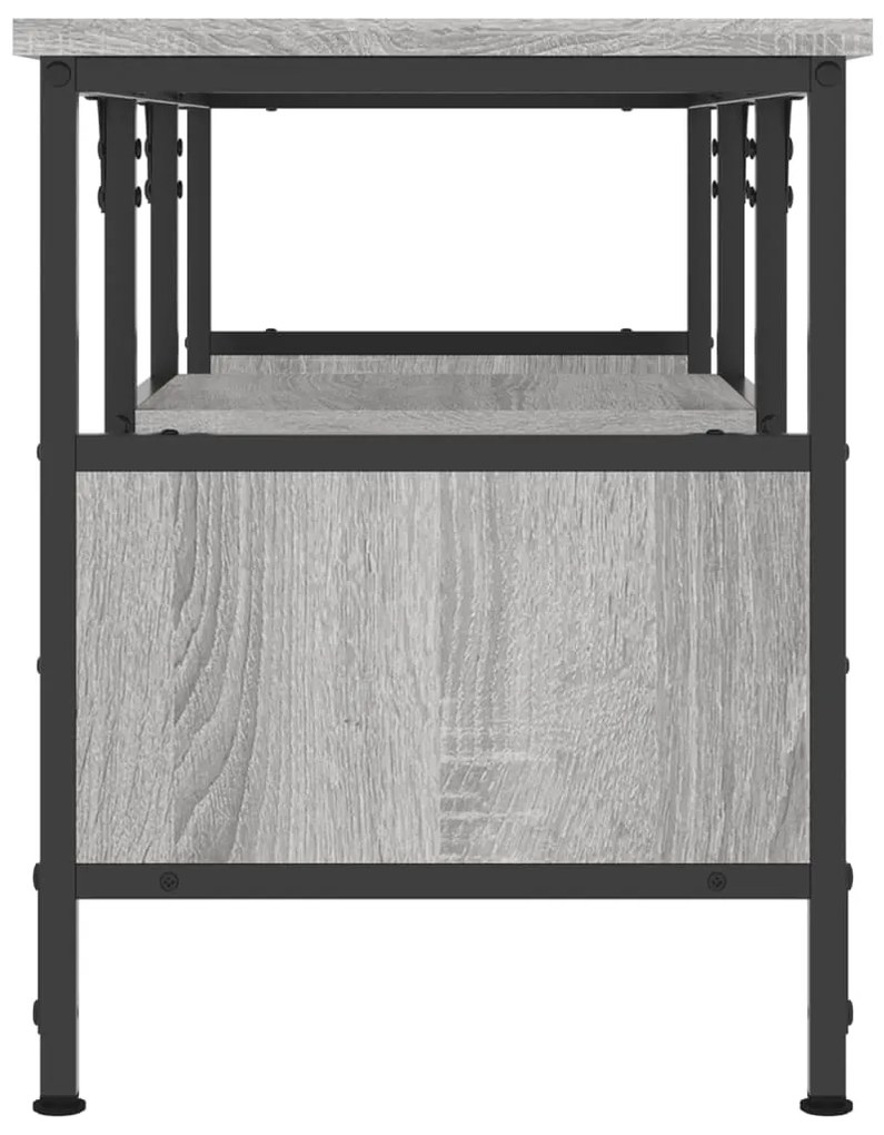 vidaXL Έπιπλο Τηλεόρασης Sonoma Γκρι 100x35x45 εκ. Επεξ. Ξύλο/Σίδερο