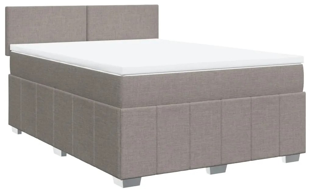 ΚΡΕΒΑΤΙ BOXSPRING ΜΕ ΣΤΡΩΜΑ TAUPE 160X200 ΕΚ. ΥΦΑΣΜΑΤΙΝΟ 3289416