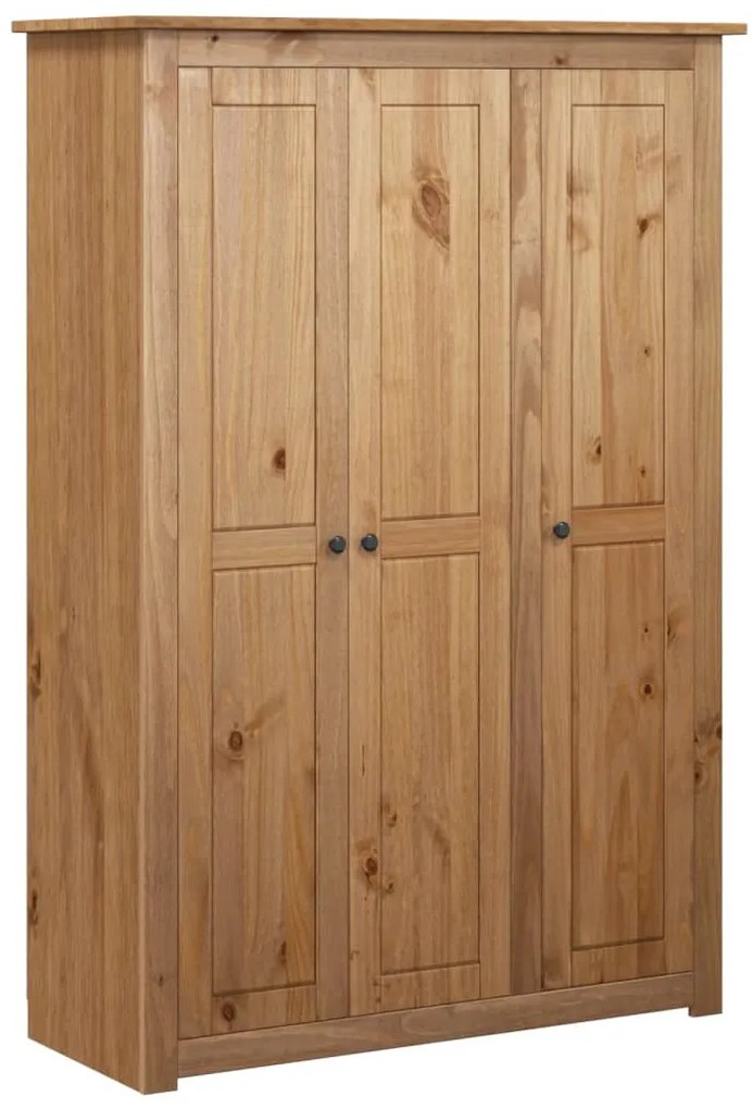 vidaXL Ντουλάπα Τρίφυλλη 118 x 50 x 171,5 εκ. Ξύλο Πεύκου Σειρά Panama
