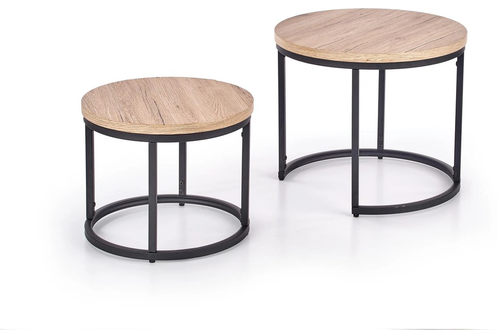 OREO set of two c. tables DIOMMI V-CH-OREO-LAW-DĄB_SAN_REMO