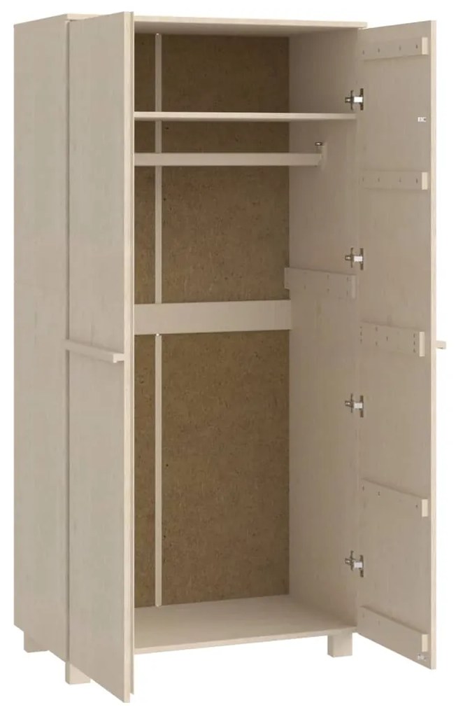 vidaXL Ντουλάπα HAMAR Καφέ Μελί 89 x 50 x 180 εκ. Μασίφ Ξύλο Πεύκου
