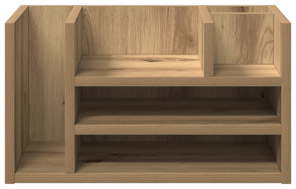 vidaXL Οργανωτής Γραφείου Μαύρη Δρυς 44.5x24x25 cm Κατασκευασμένο Ξύλο