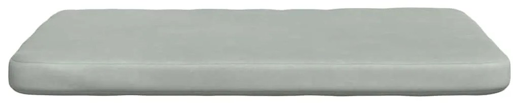 vidaXL Μαξιλάρια καθισμάτων 4 pcs Ανοιχτό γκρι 40 x 40 x 3 cm Βελούδο