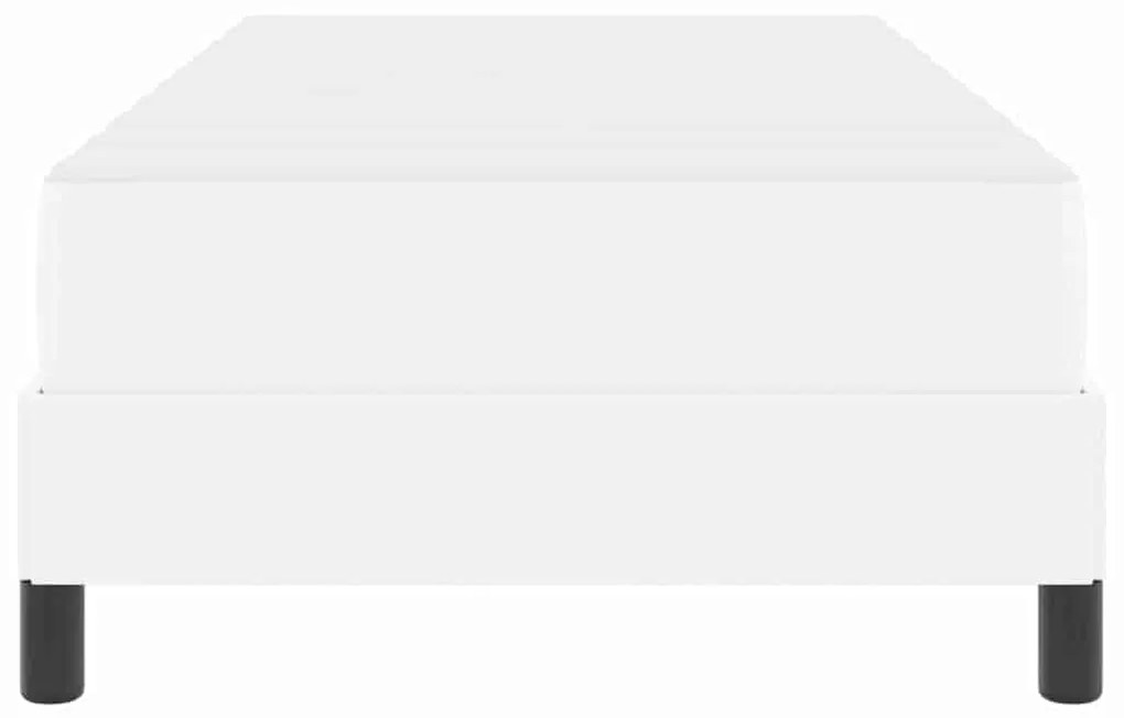 vidaXL Σκελετός Κρεβατιού με στρώμα Καθαρό Λευκό 80 x 200 cm ύφασμα