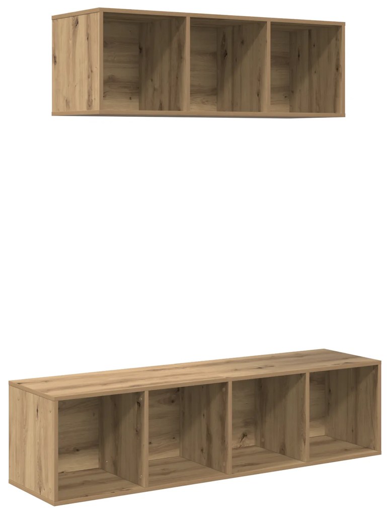 vidaXL Σετ Τηλεοπτικού Κάδου 2 pcs artisan δρυς 37 x 37 x 142.5 εκ