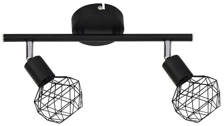 Φωτιστικό Σποτ Aca MC15612B ALADDIN Μαύρο Ματ (Black Mat)