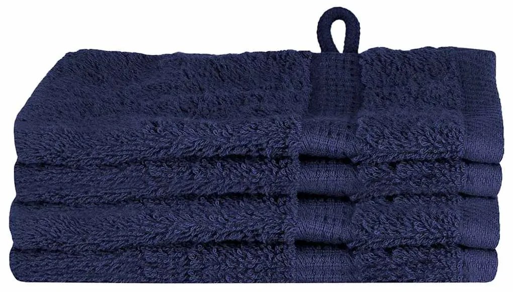 vidaXL a Πετσέτες Προσώπου SOLUND 4 pcs Ναυτικό μπλε Βαμβάκι