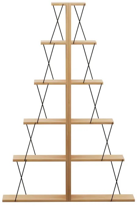Βιβλιοθήκη mini Tars pakoworld sonoma-μαύρο 130x22x146εκ (1 τεμάχια)