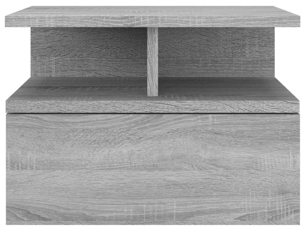 vidaXL Κομοδίνα Κρεμαστά 2 τεμ. Γκρι sonoma 40x31x27 εκ. Επεξεργ. Ξύλο