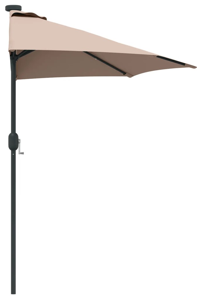 vidaXL Ομπρέλα Κήπου Taupe 294 x 150 x 224 εκ. ύφασμα