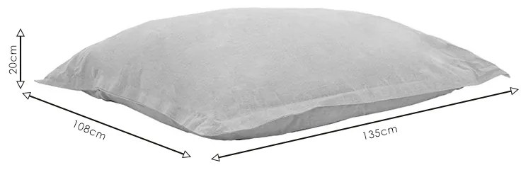 Πουφ μαξιλάρι Simpan pakoworld ύφασμα μπεζ