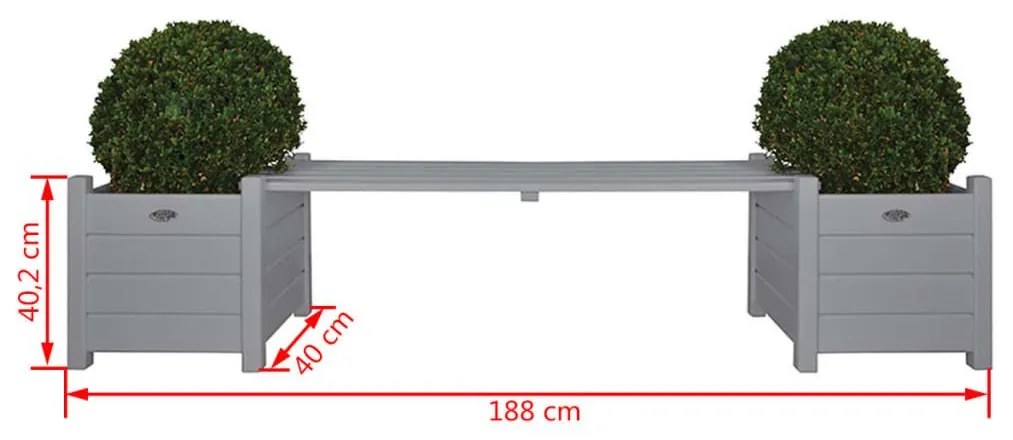 Esschert Design Κασπώ με Πάγκο CF29G Γκρι - Γκρι