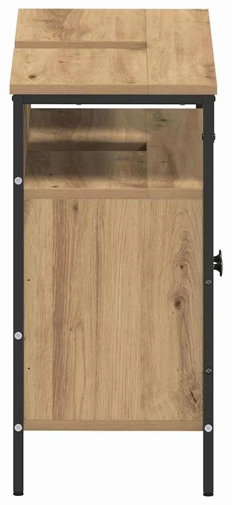 vidaXL Ντουλάπα Νιπτήρα Mπάνιου με πόρτα artisan δρυς 80 x 30 x 60 cm