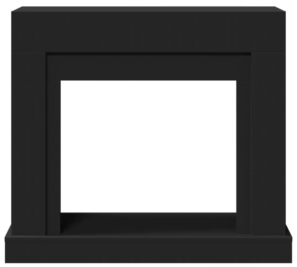 vidaXL Πλαίσιο Τζακιού Μαύρο 100x30x87,5 εκ. από Επεξ. Ξύλο